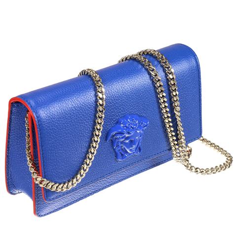 borse versace collection blue bag|versace handbags with big zipper.